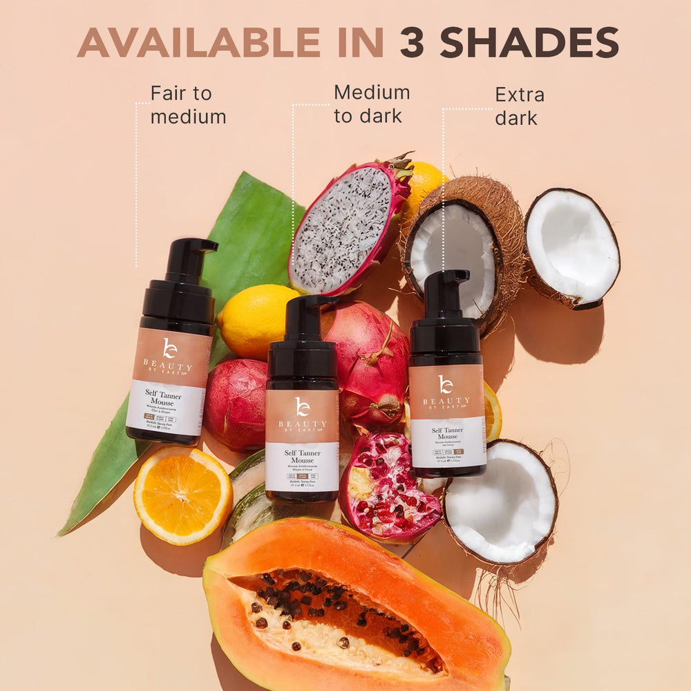 Beauty by Earth before-after glow showcases natural results with regular use.