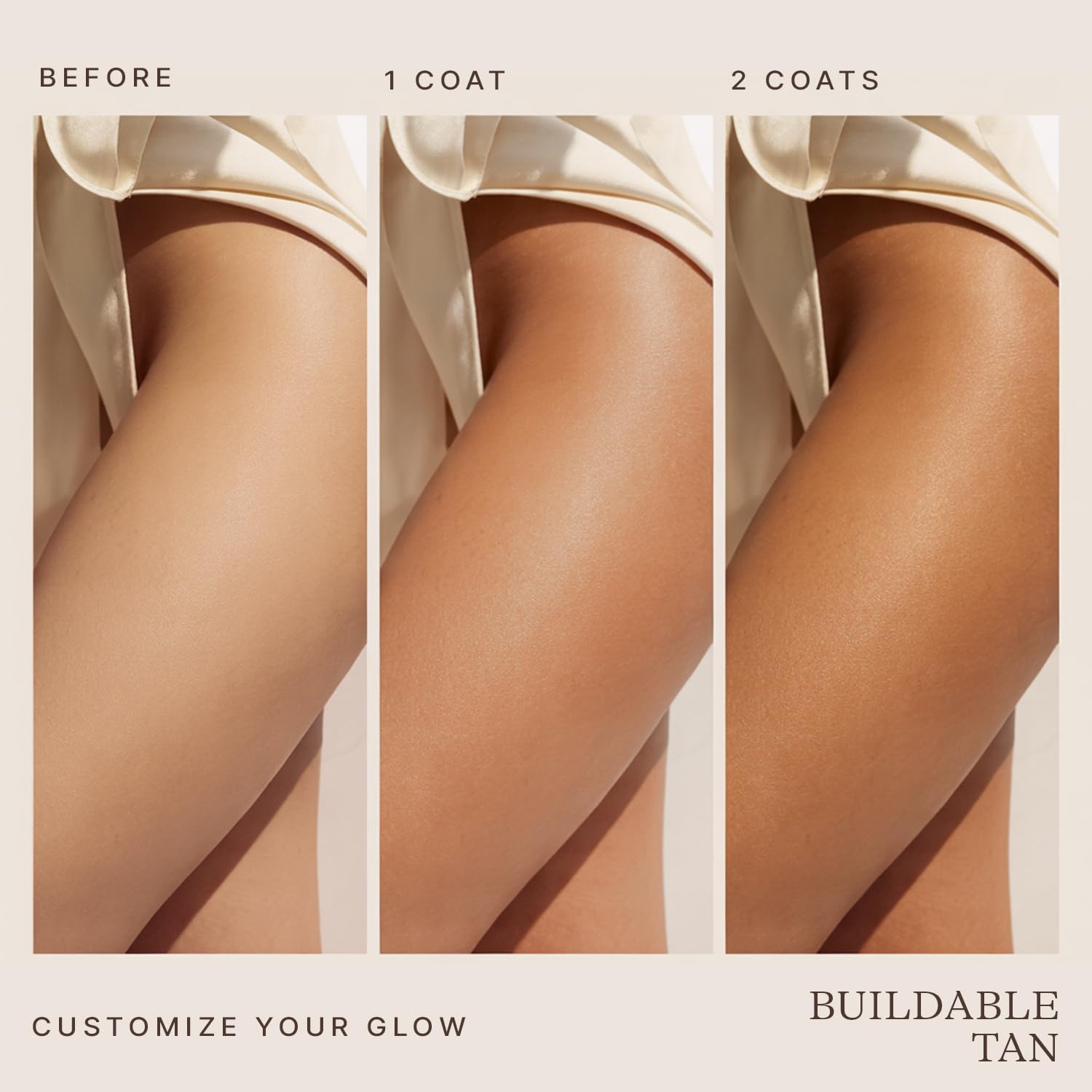 Beauty by Earth self-tanner mousse bronze finish promises natural-looking, deep tan without orange tint.
