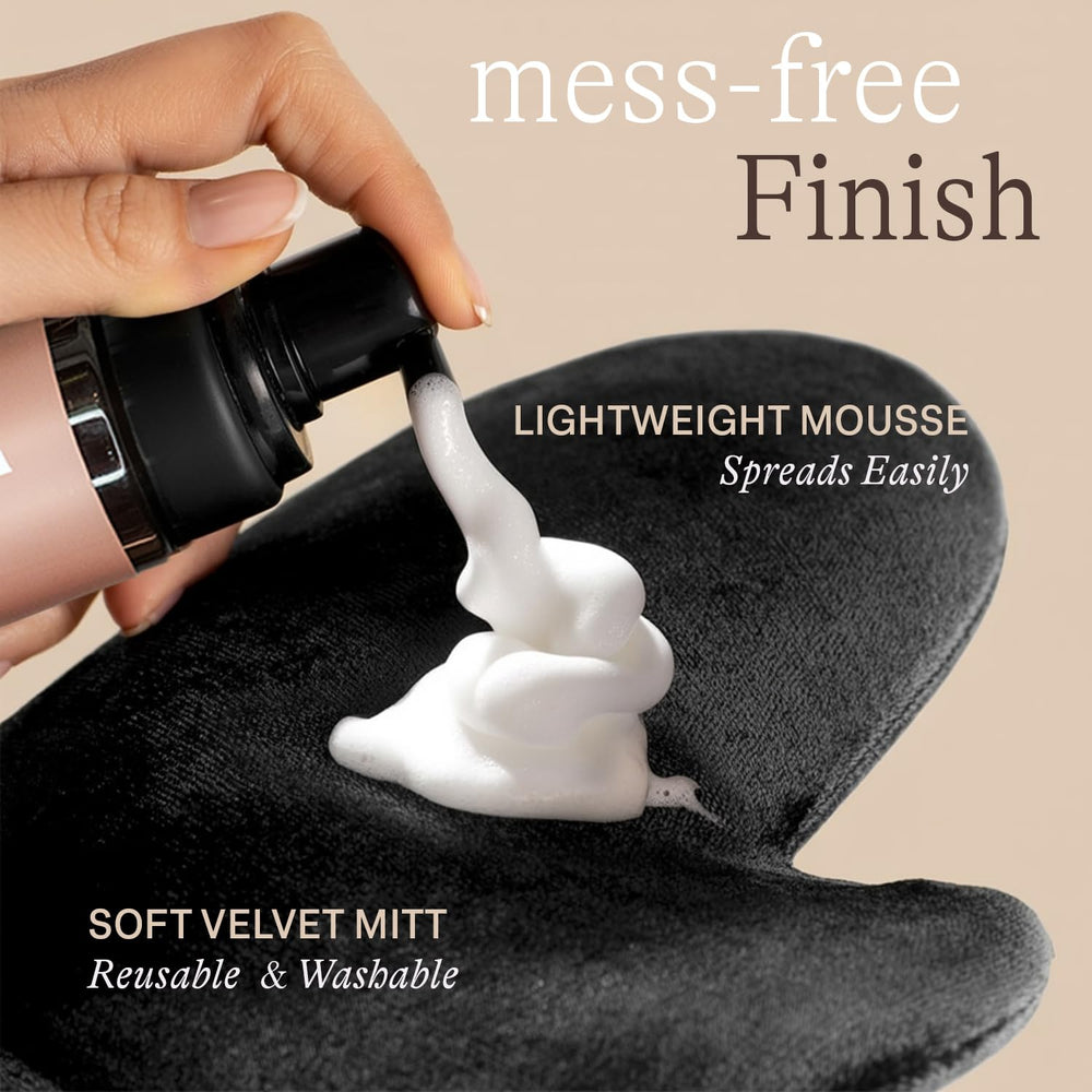 Beauty by Earth Self Tanner Mousse Kit, color que se desarrolla en unas 6 horas