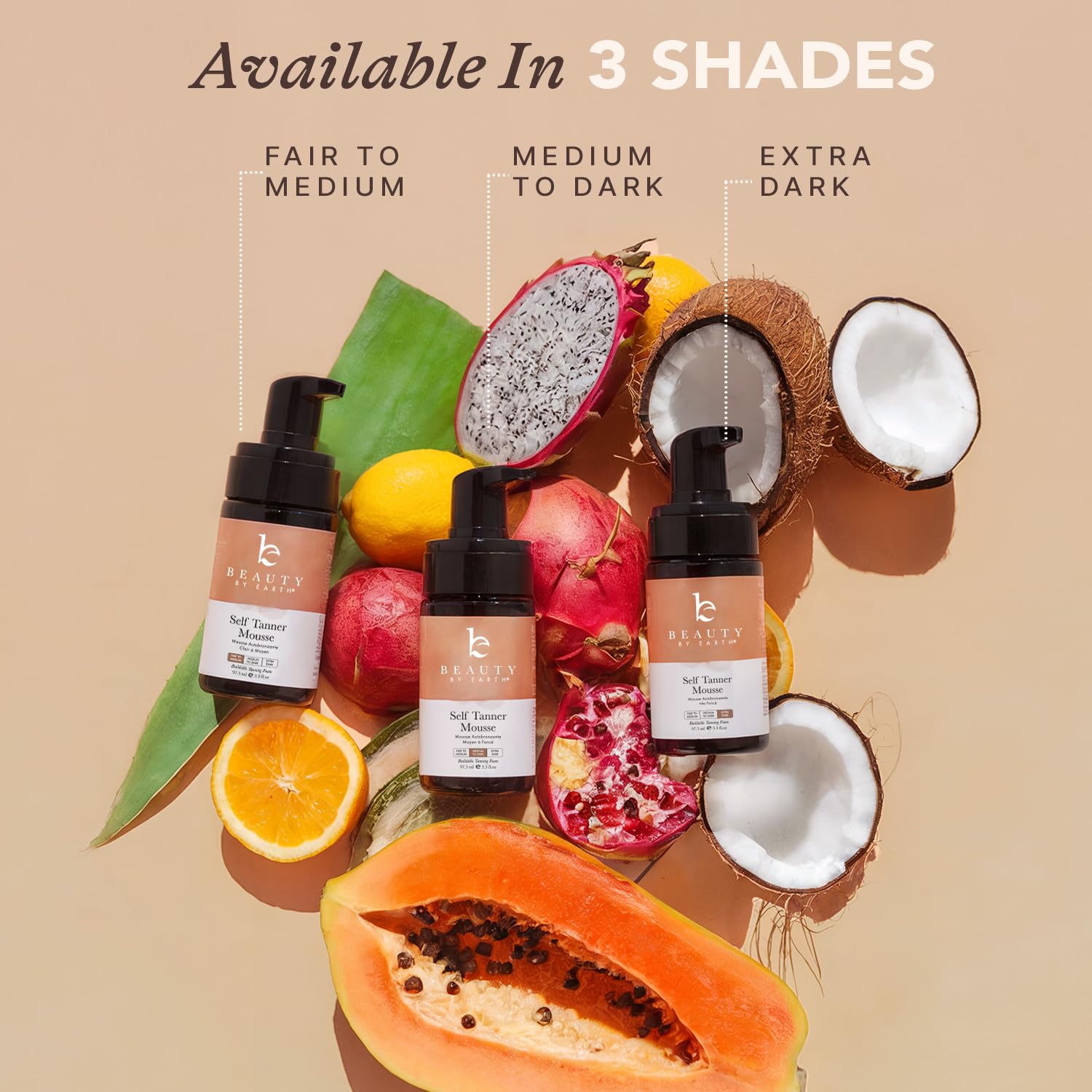 Beauty by Earth long-lasting tan development with gradual fade for vacations or events.