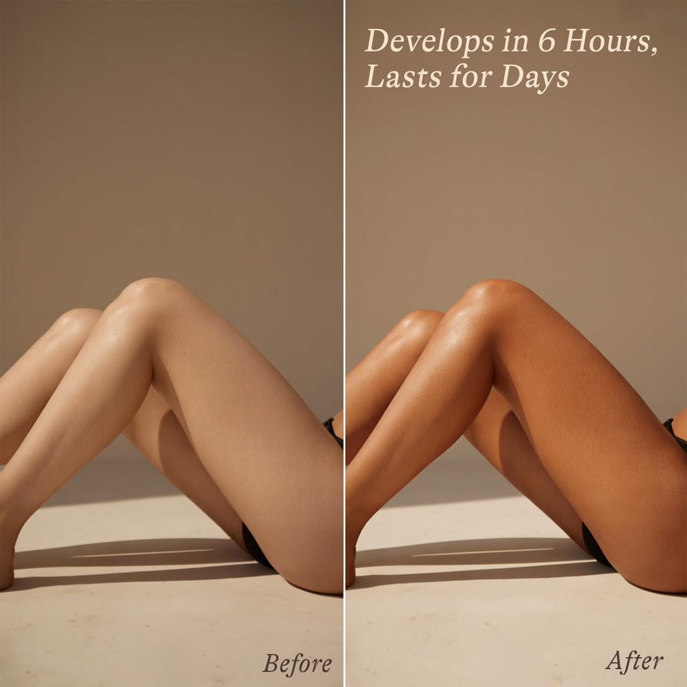 Beauty by Earth self-tanner mousse packaging clean close-up without mess.