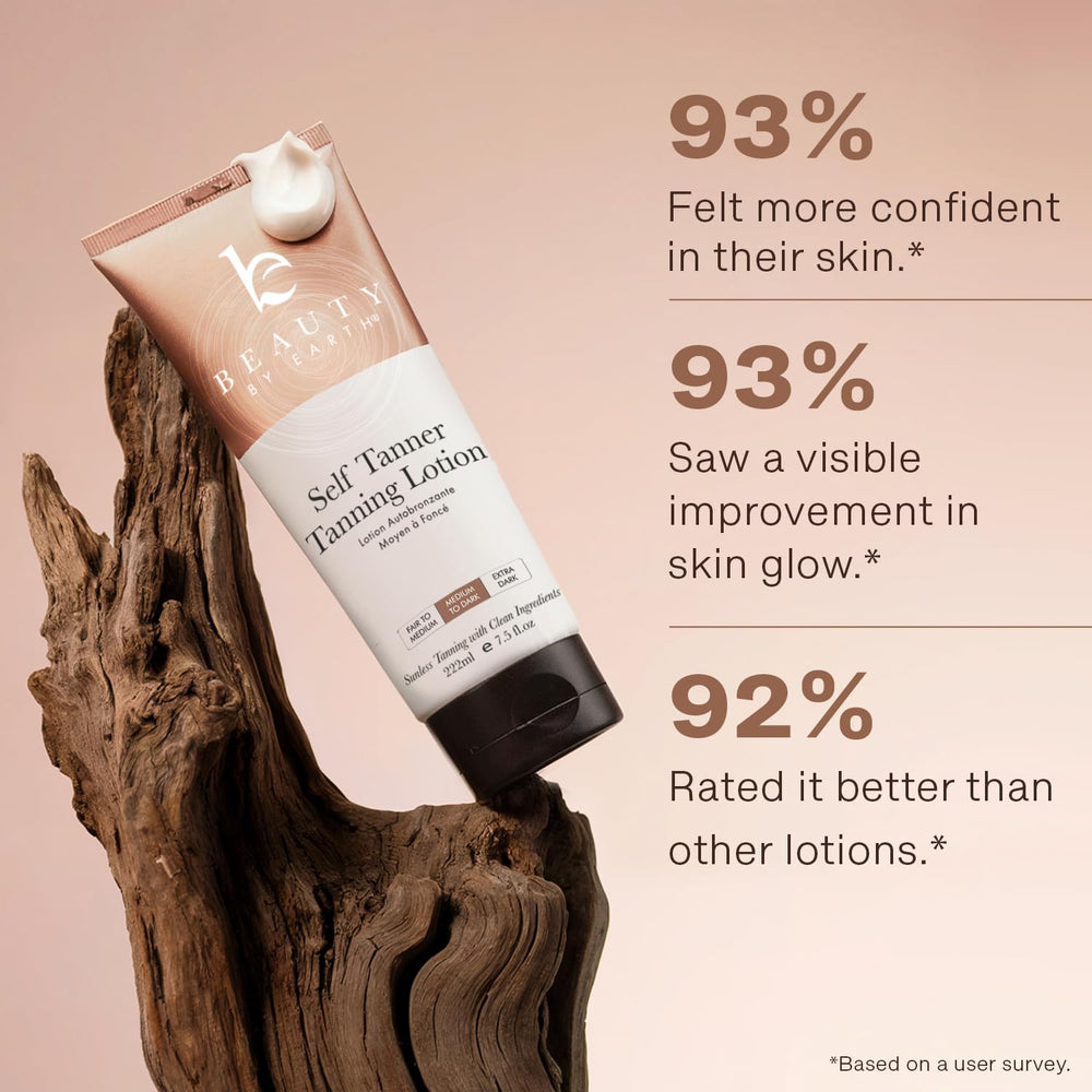 Beauty by Earth Self Tanner streak-free appearance with even tone