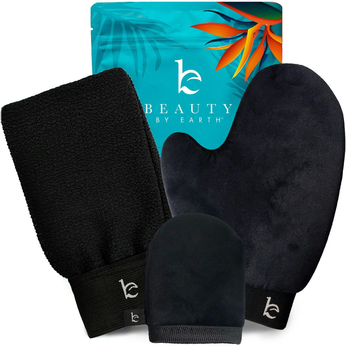 Beauty by Earth large velvet tanning mitt for smooth, streak-free body application