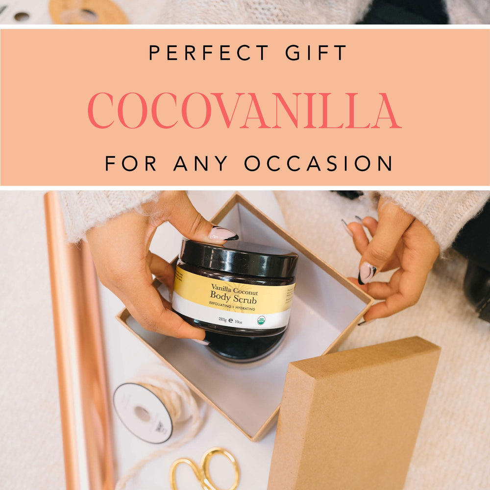 Shower-ready Beauty by Earth scrub with vanilla coconut aroma and creamy lather.