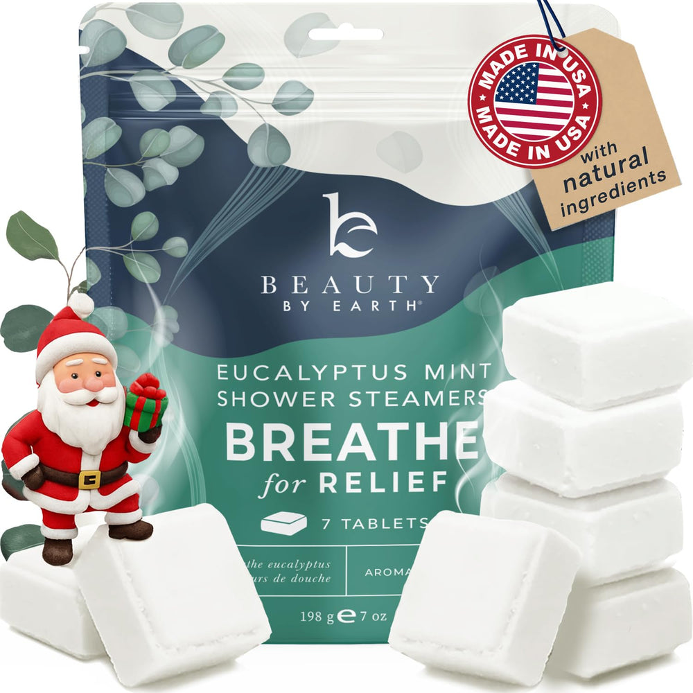 Beauty by Earth shower steamer eucalyptus tablet delivers invigorating aromatherapy in the shower