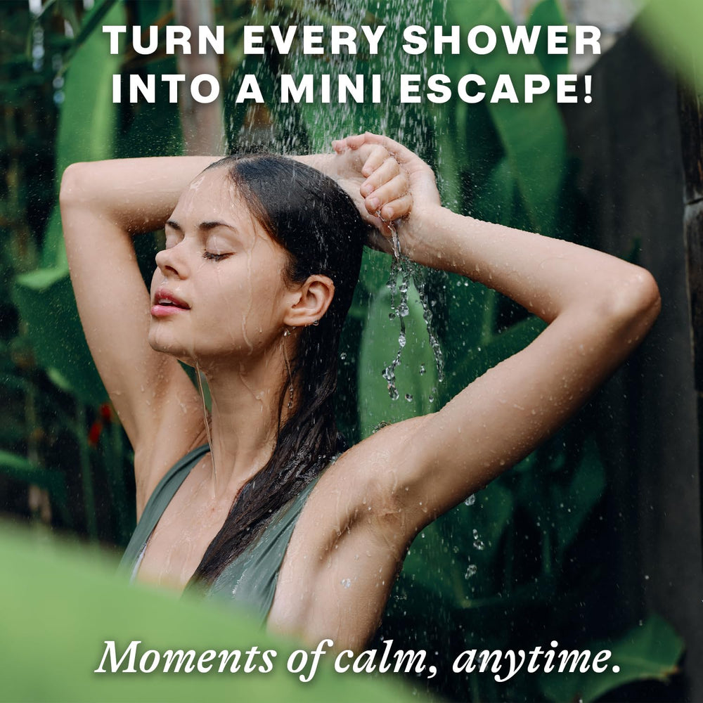 Beauty by Earth relaxing-shower-scene steamers create a calm home spa experience