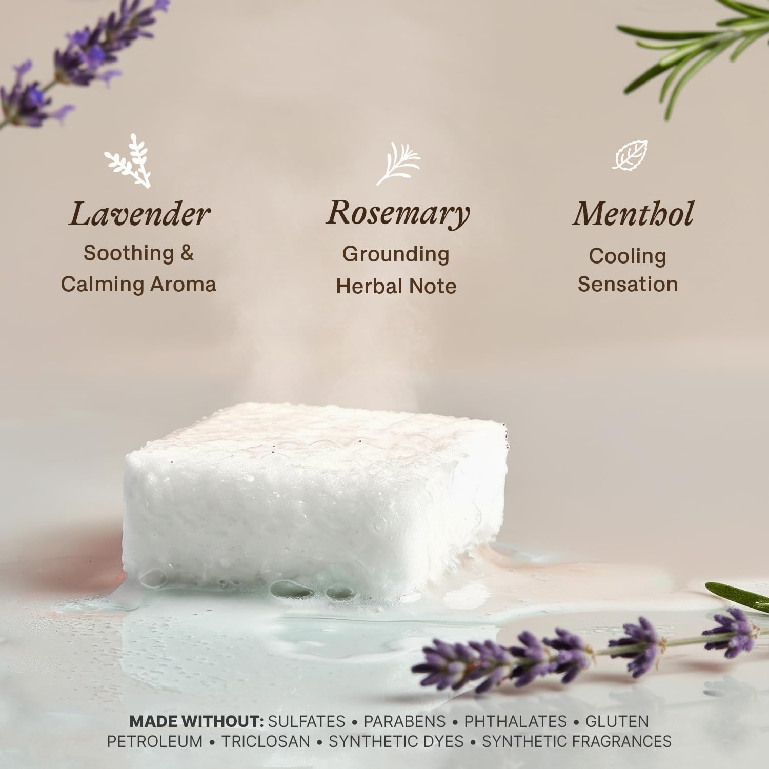 Beauty by Earth large shower tablets slowly releasing fragrance in showers