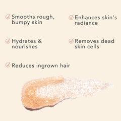 Beauty by Earth sugar exfoliating grains close-up for dead-skin removal