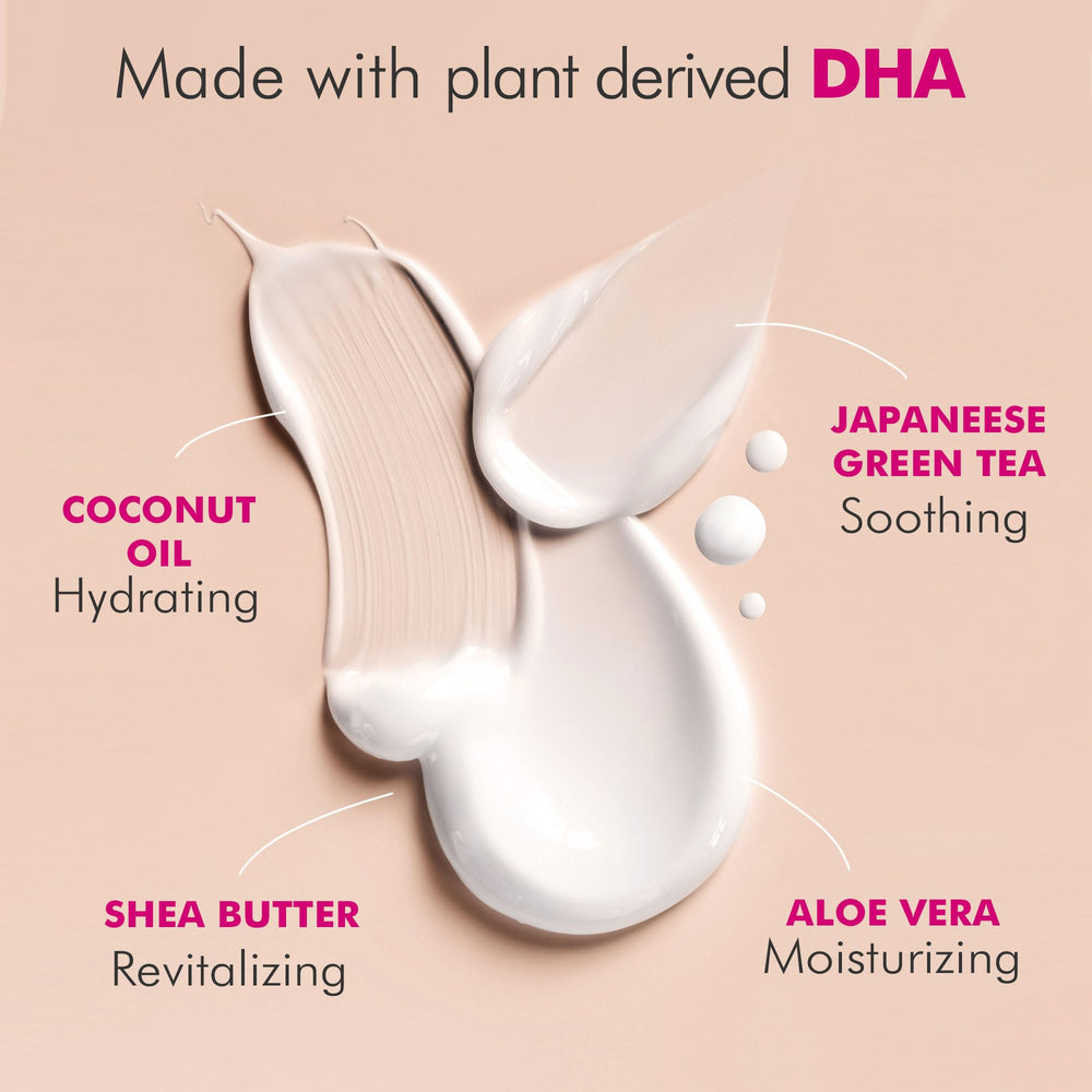 Beauty by Earth tanning lotion dye-free formula highlights toxin-free self-tanning