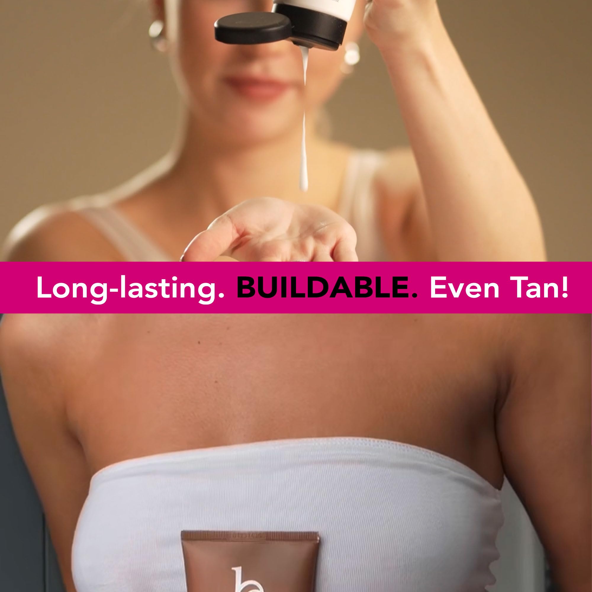 Beauty by Earth tanning lotion USA-made label signals premium domestic production