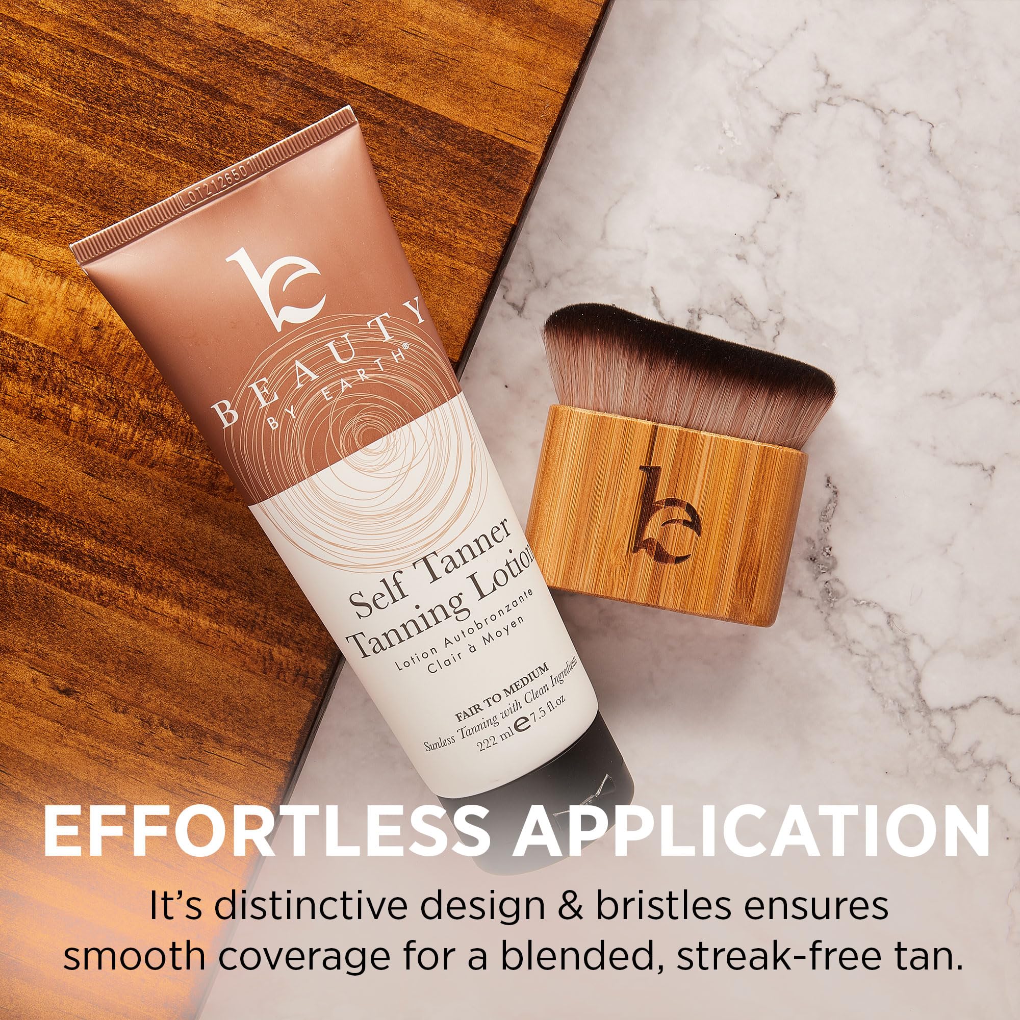 Beauty by Earth Ultra Soft Self Tanner Brush is easy to clean and long-lasting.