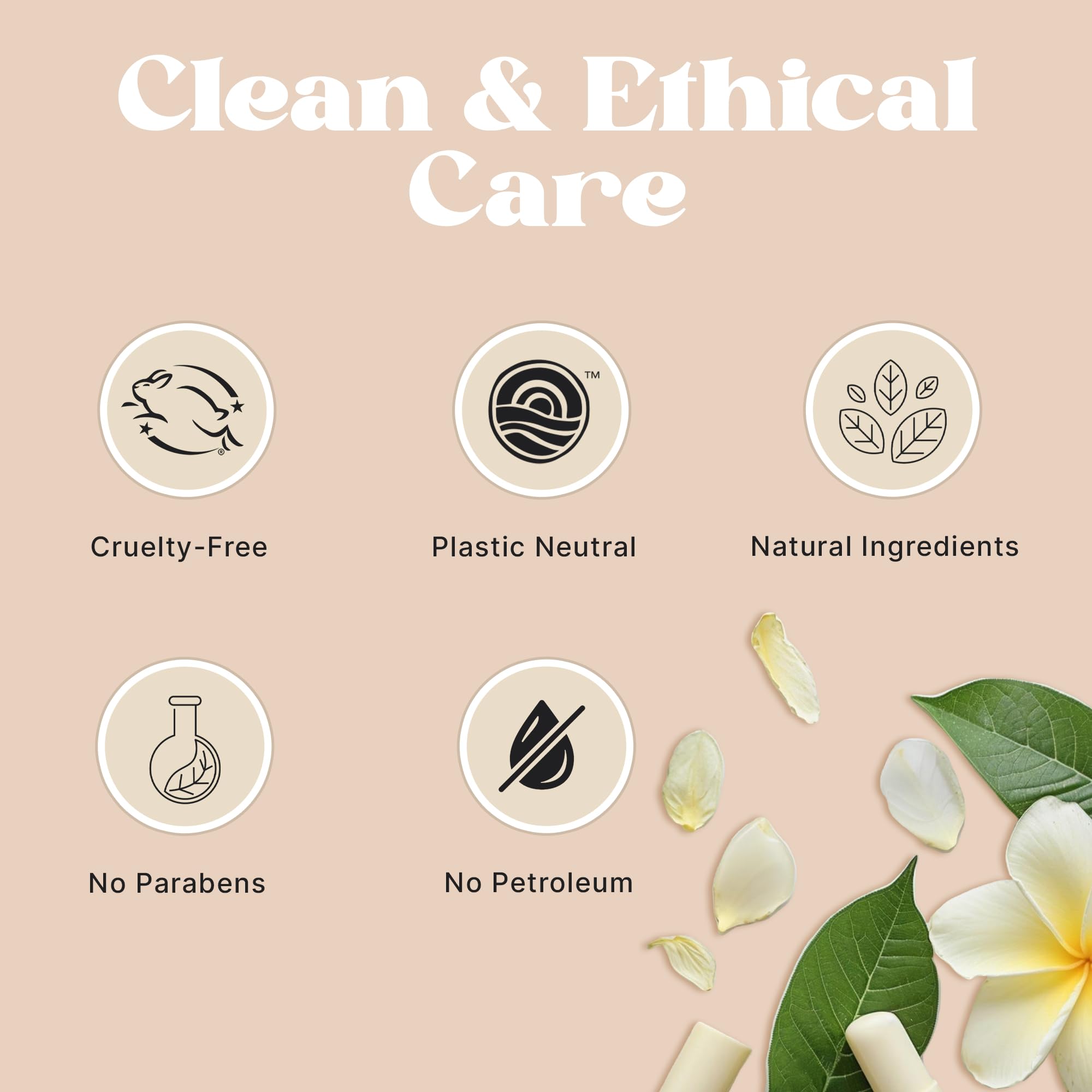 Beauty by Earth USA-made lip balm label highlighting natural ingredients.