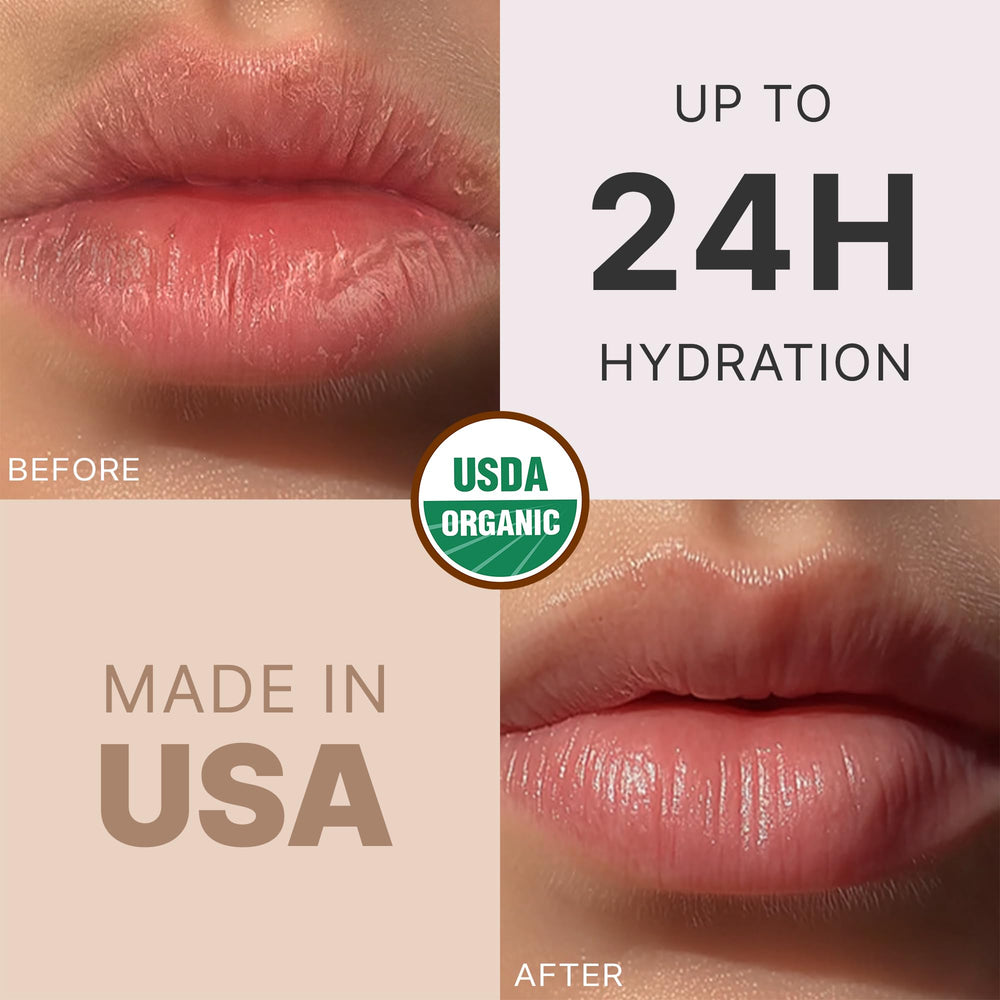 Beauty by Earth lip balm USA-made label signals safe, natural lip care you can trust.