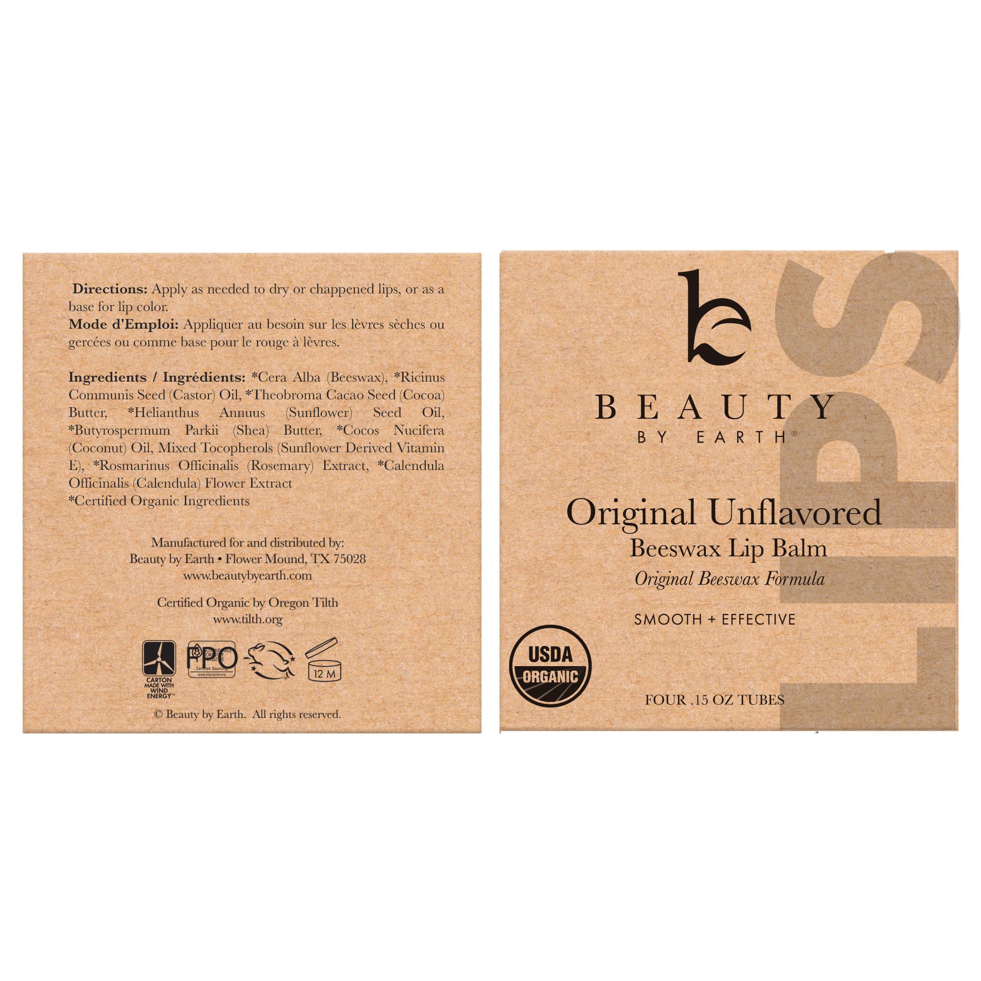 Beauty by Earth vegan-friendly, cruelty-free lip balm option.