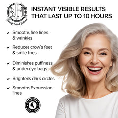 Beauty Facial Extreme eye-tightener-cream dispensing action image highlights quick tightening around the eye area.