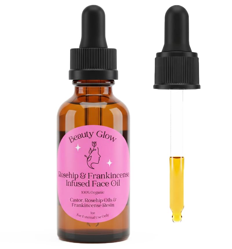 Beauty Glow frankincense resin infused oil bottle for daily hydration and radiant skin