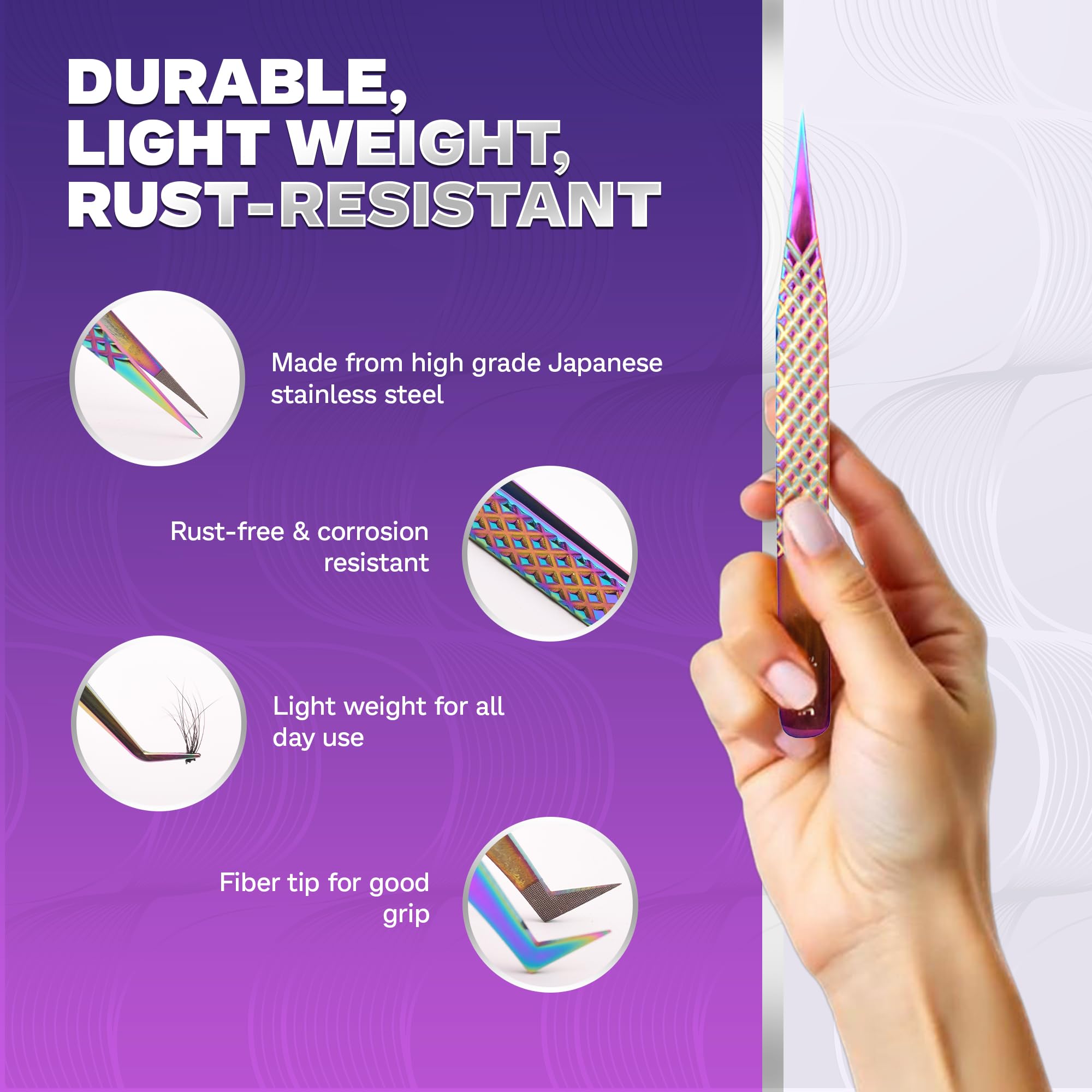 Beauty Insight 45-degree isolation tweezers for clean lash separation and accuracy