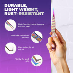 Beauty Insight 45-degree isolation tweezers for clean lash separation and accuracy