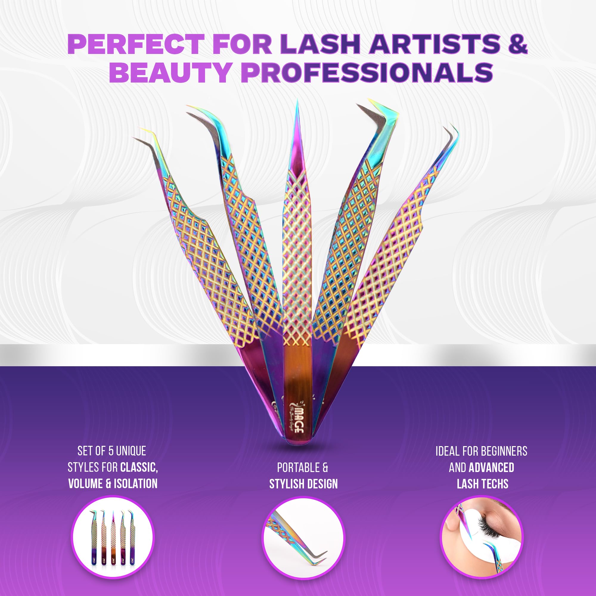 Beauty Insight classic volume tweezers help you shape fans efficiently