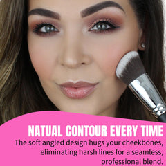 Beauty Junkees angled blush brush handle design for comfortable grip