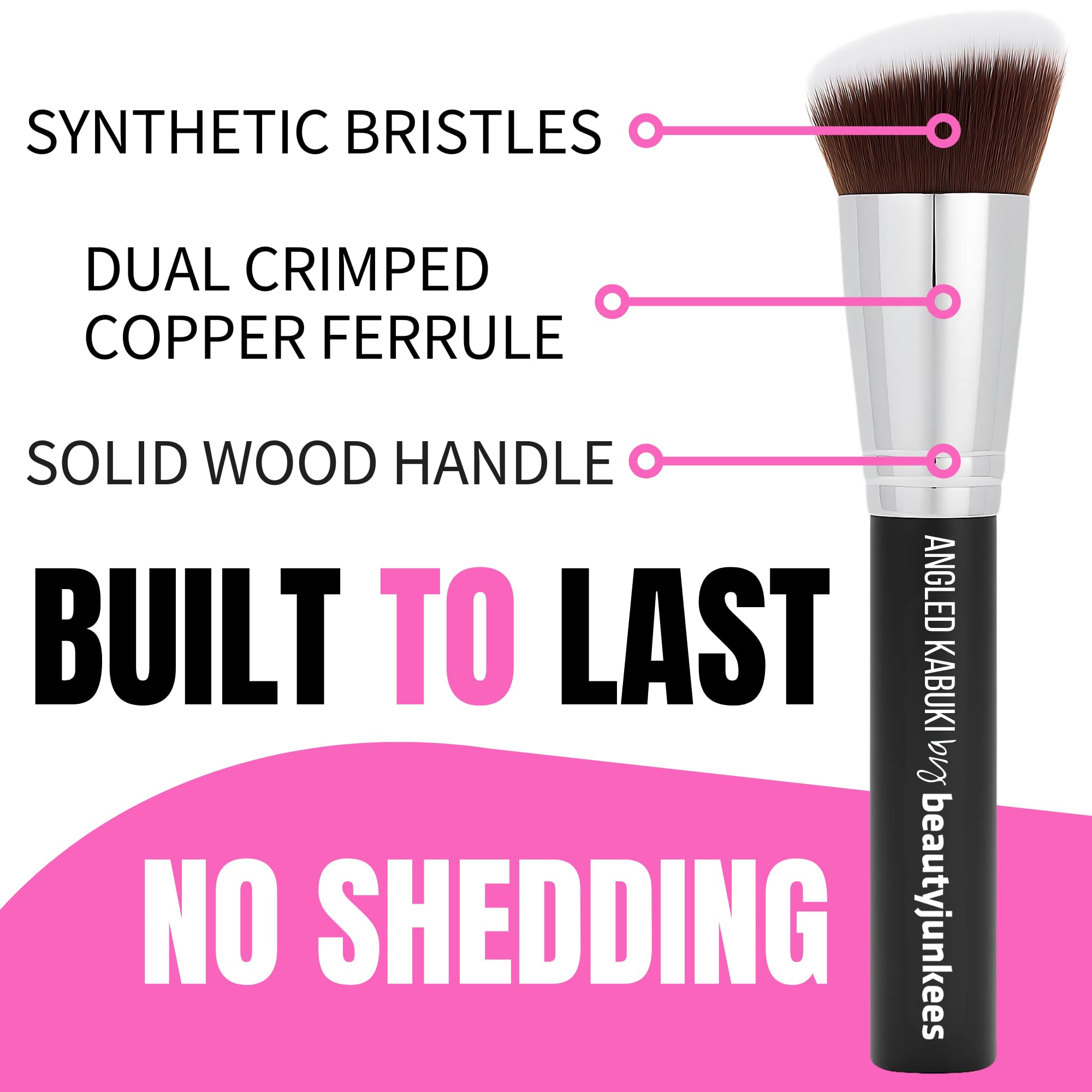Beauty Junkees angled blush brush for liquid application and cream formulas