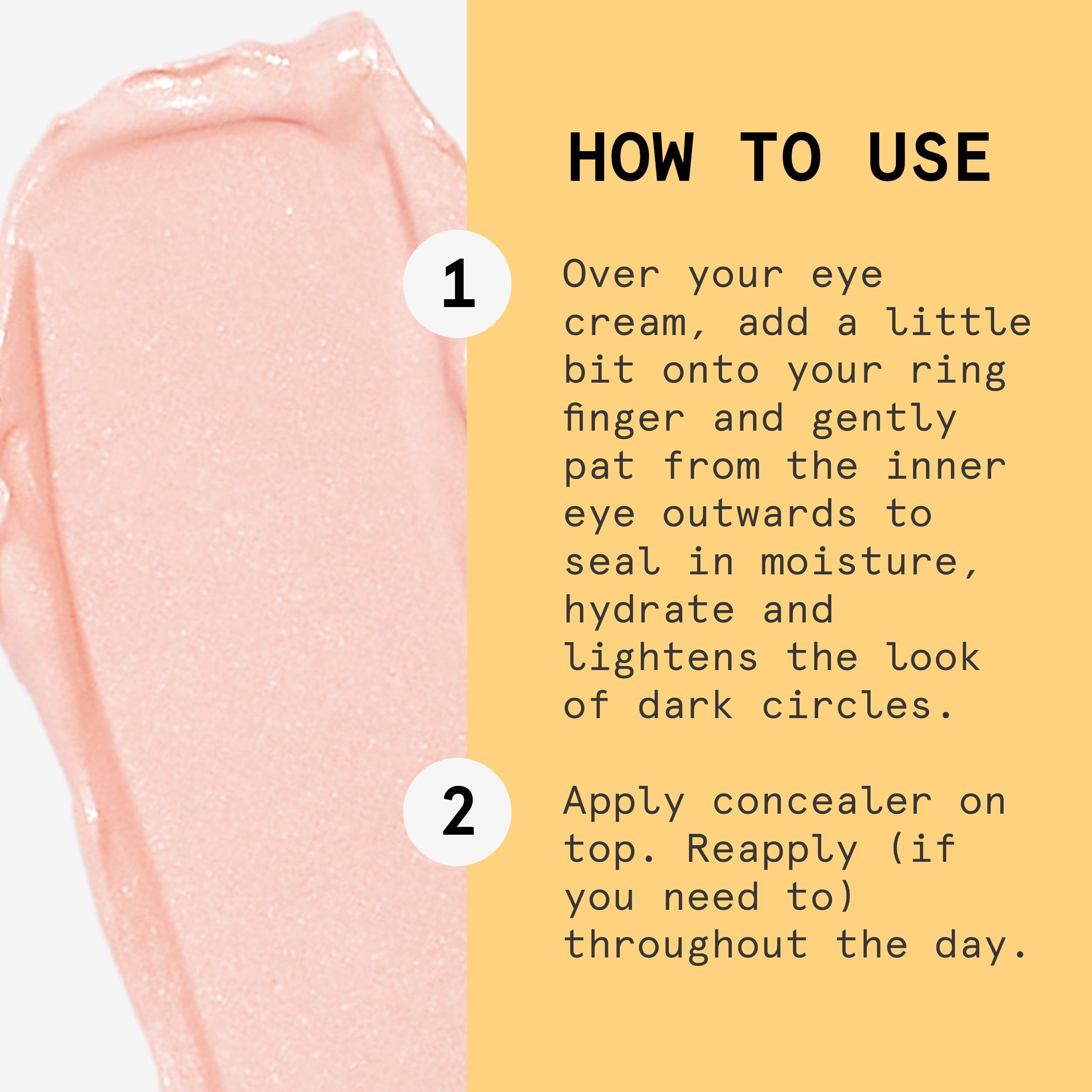Beauty Pie creamy, blendable texture ideal for quick under-eye correction