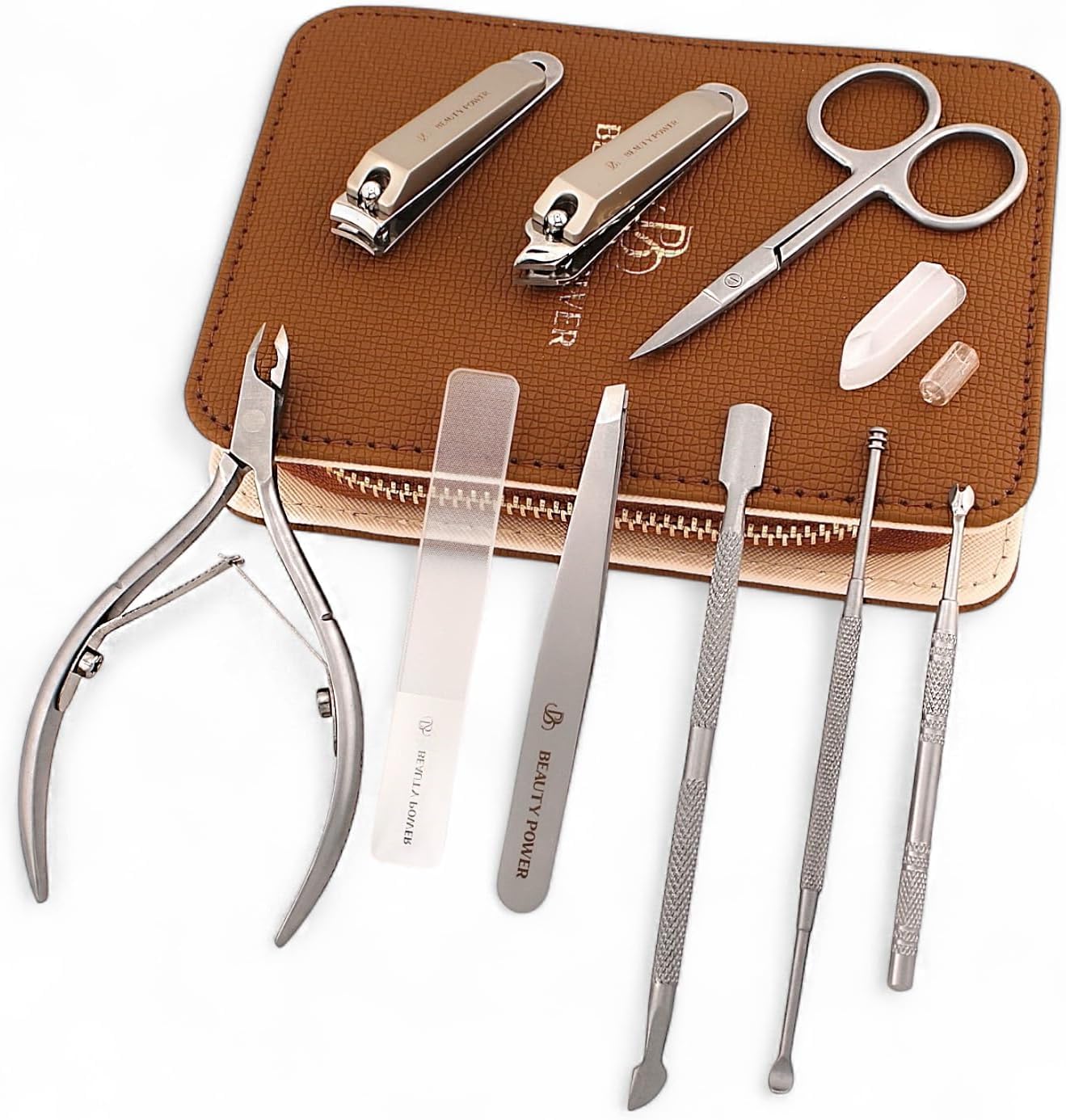 Beauty Power cuticle nipper close-up showing precise trimming.