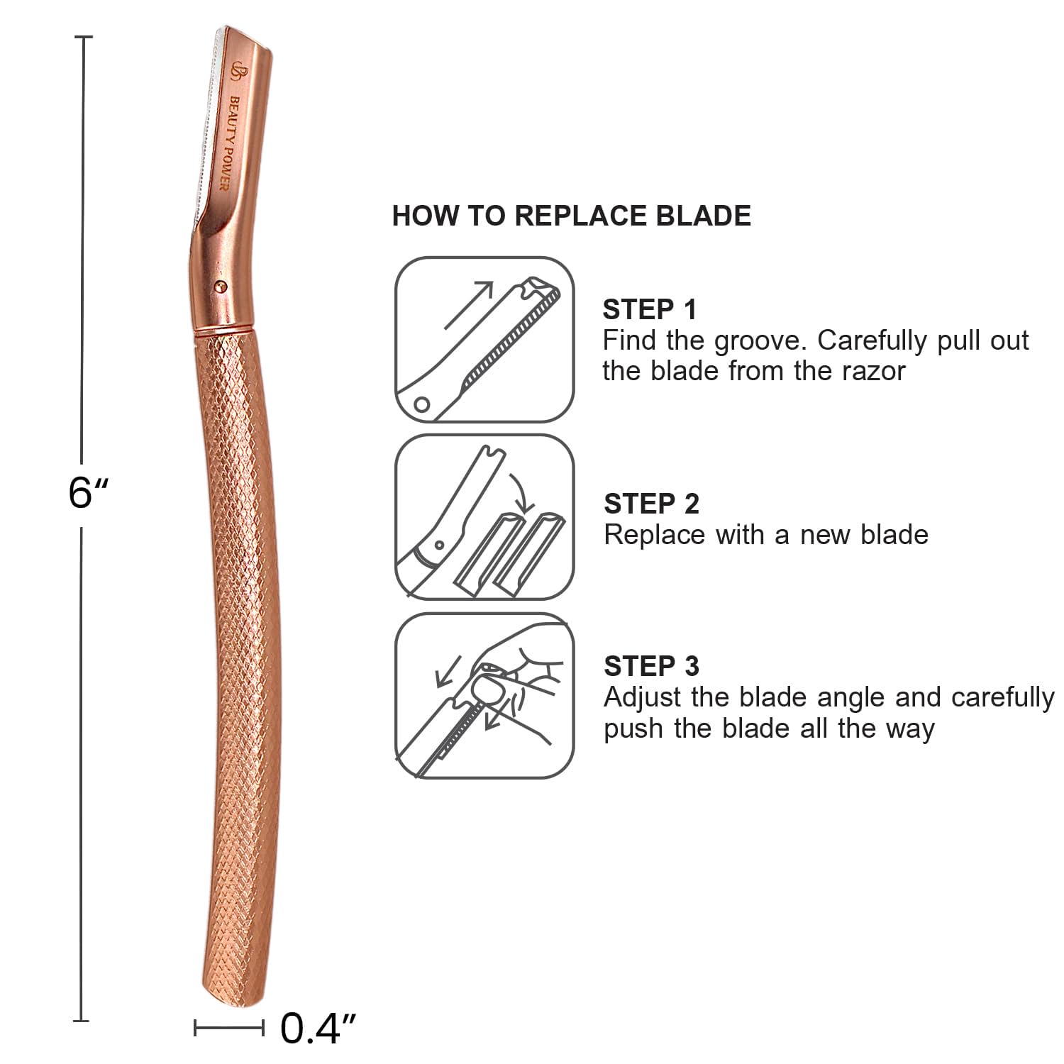Beauty Power dermaplaning tool for salon-like smooth skin at home.