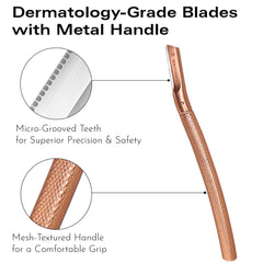 Beauty Power safety cover shown preventing nicks for a beginner-friendly shave.