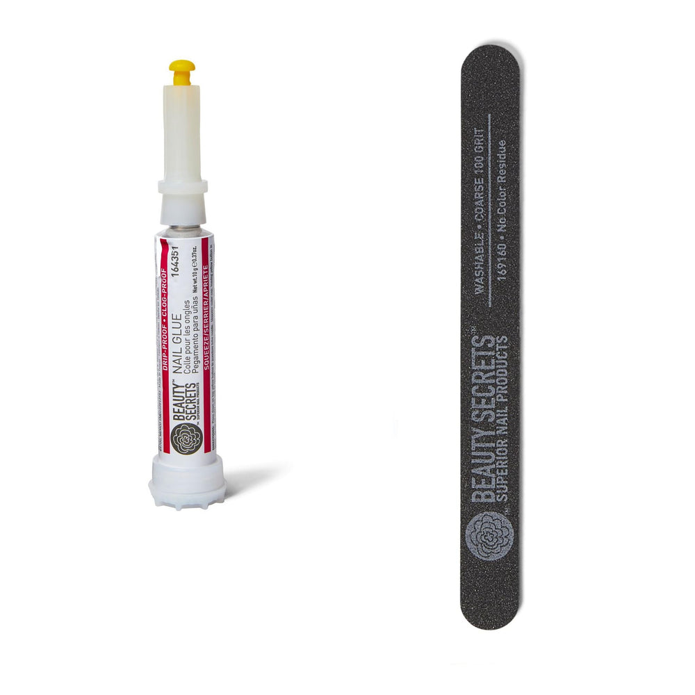 Beauty Secrets drip-proof nail glue with precision tip for mess-free application
