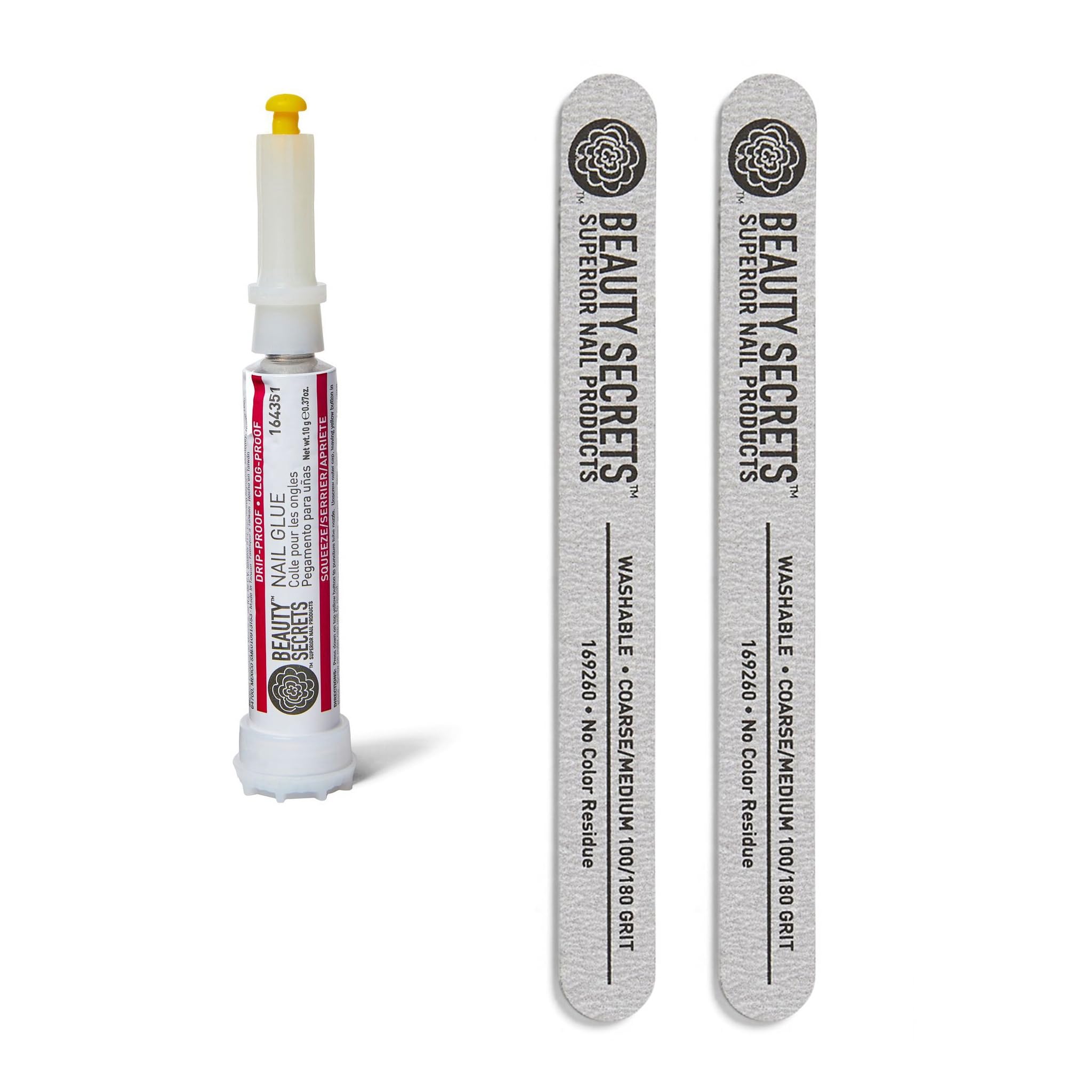 Beauty Secrets nail glue bottle dispense for precise application and secure bonding