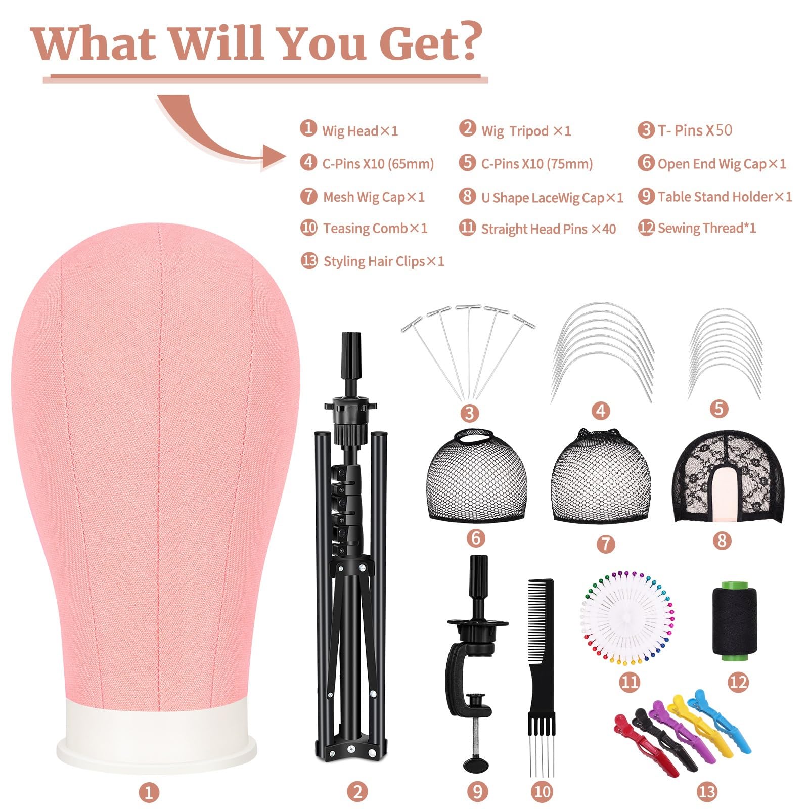 Beauty Star display-ready wig setup ideal for multiple wigs.