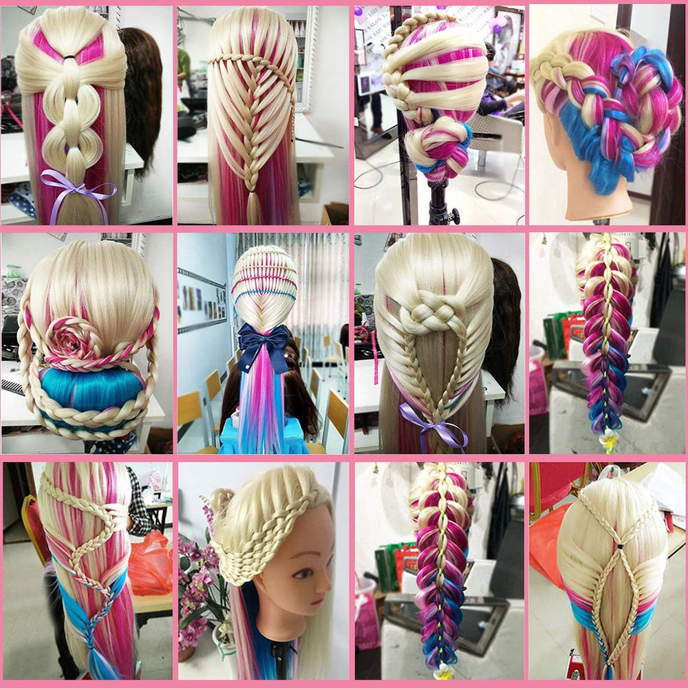 Beauty Star mannequin head ideal for braiding practice and hairstyle experimentation.