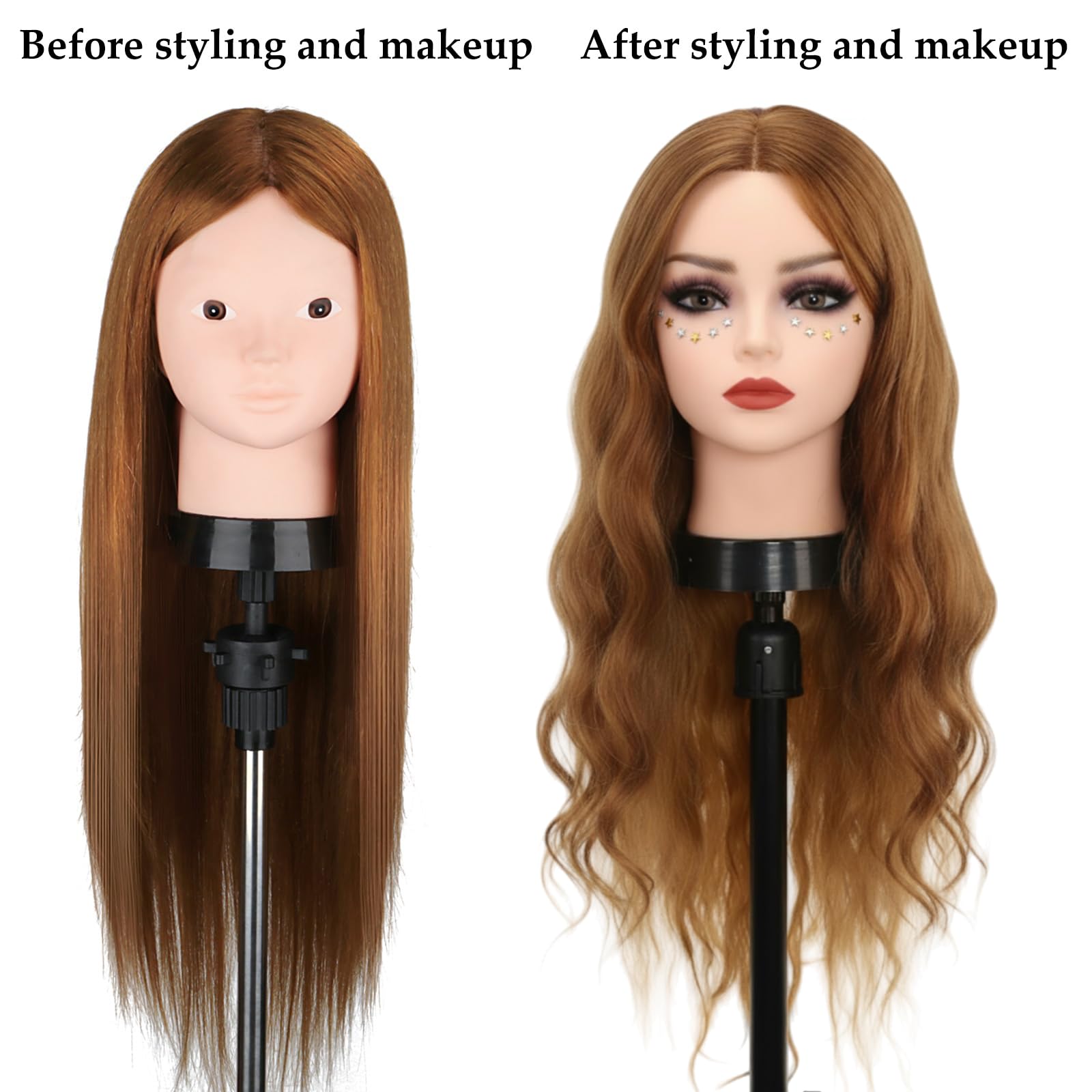 Beauty Star mannequin head care and safety tips guide included.