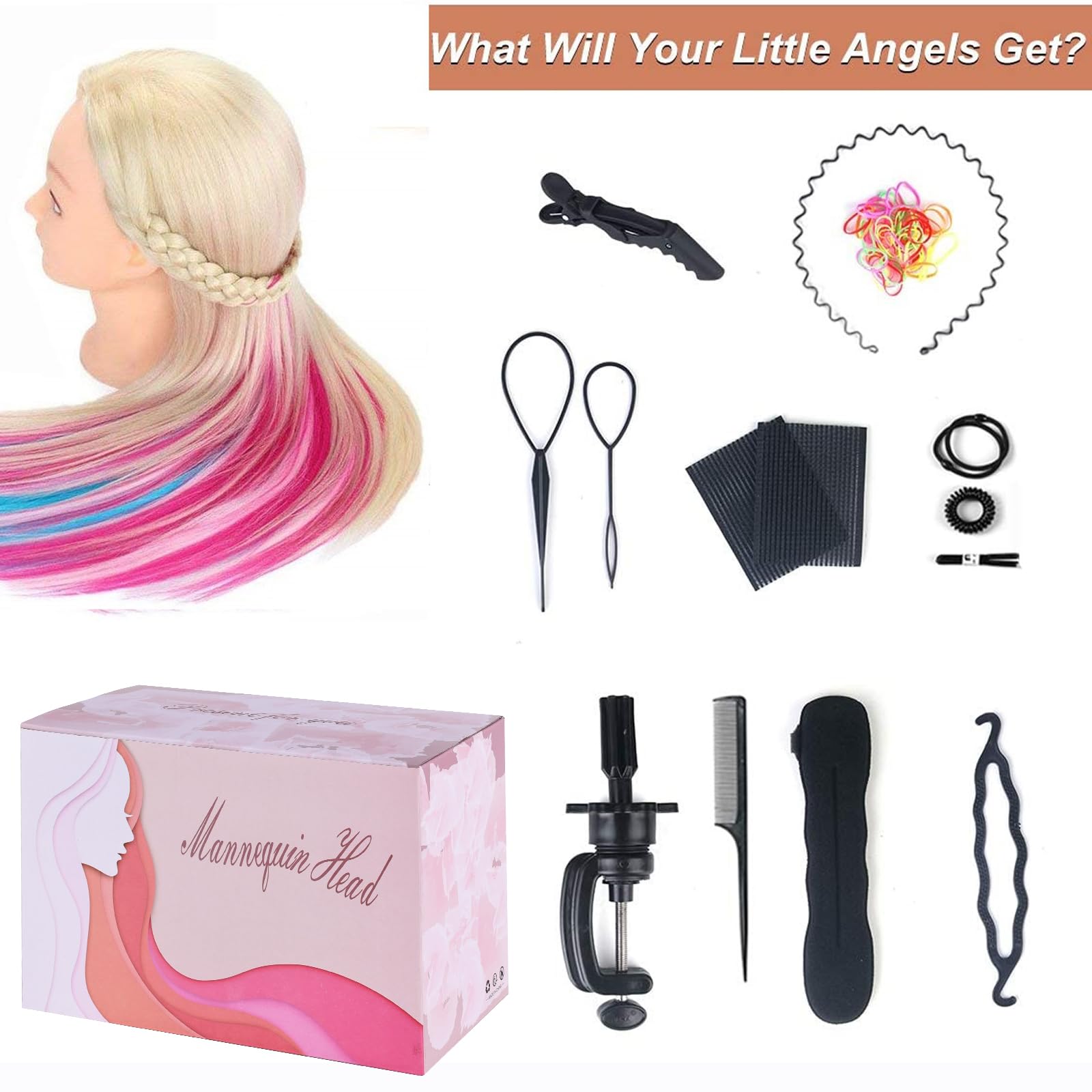 Beauty Star mannequin head designed for cosmetology training and demonstrations.