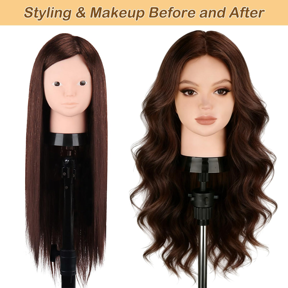 Beauty Star mannequin head makeup practice aids facial makeup demonstrations.