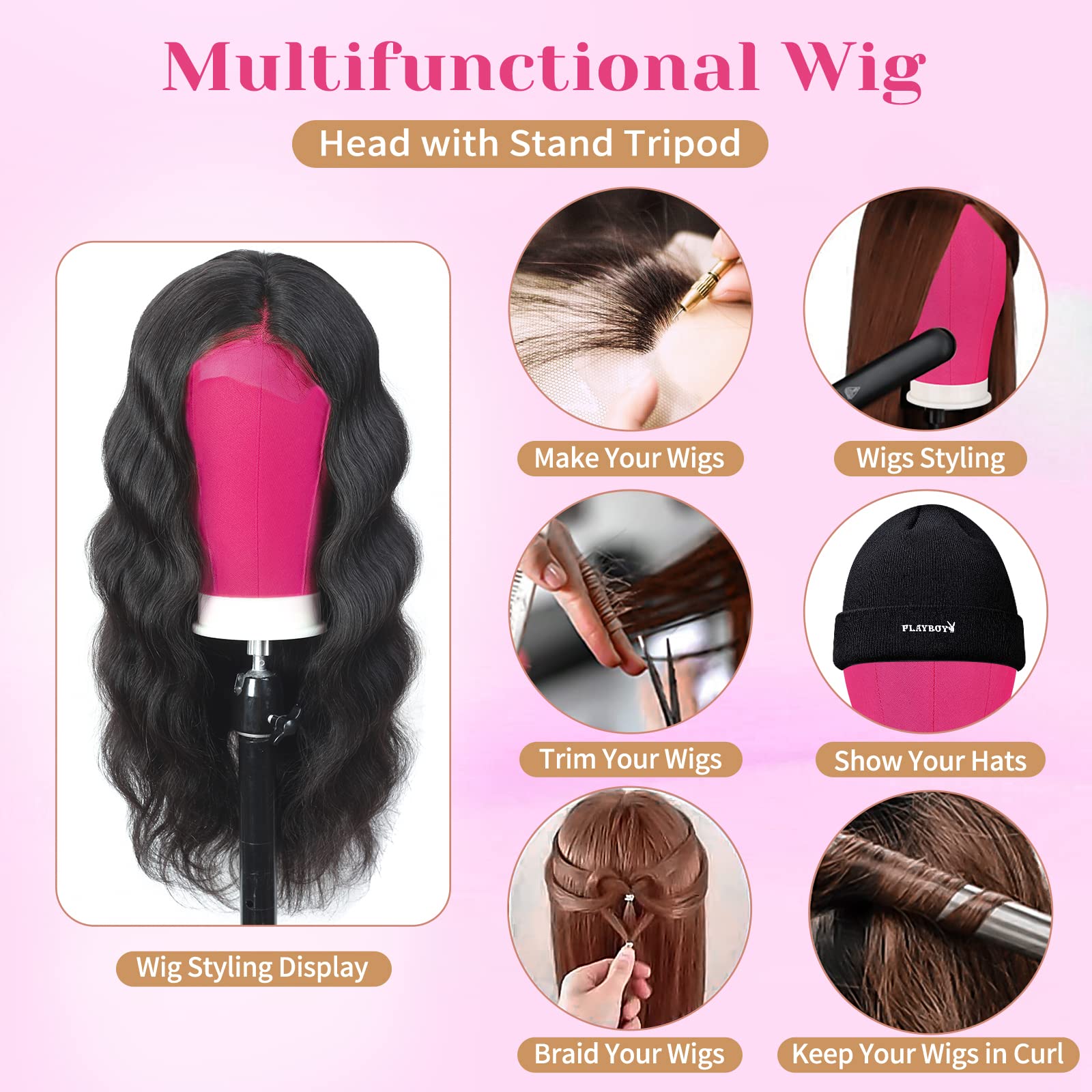 Beauty Star wig caps pins kit supports quick styling prep