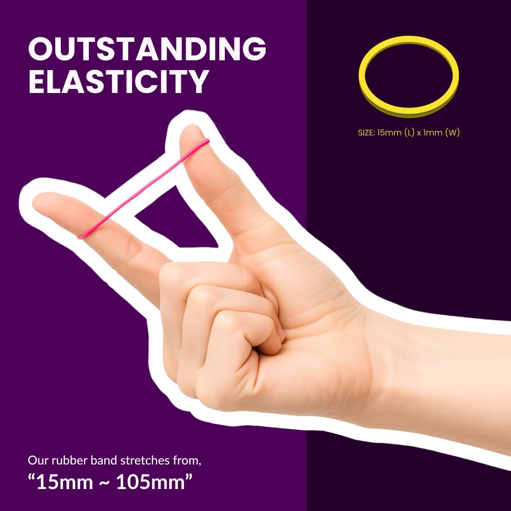 Beauty Town hair tie rubber bands 1000pcs bulk pack delivering secure all-day hold for thick or textured hair.