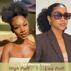 Beauty Youth Brazilian virgin hair blend with 4C Afro kinky curl texture.