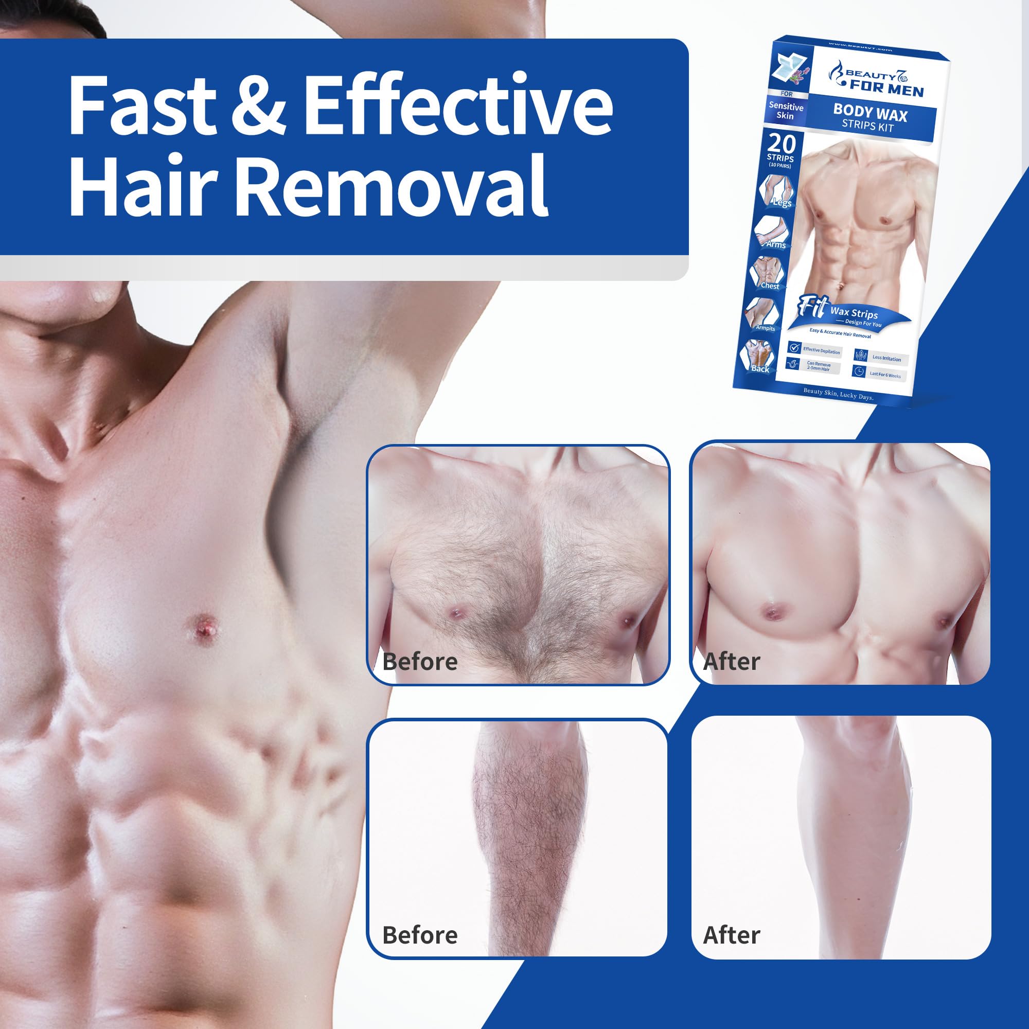 Beauty7 Arm and leg waxing setup suitable for full body use