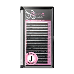 Beauty7 mixed-volume under bottom lashes tray with mixed lengths enabling efficient salon application
