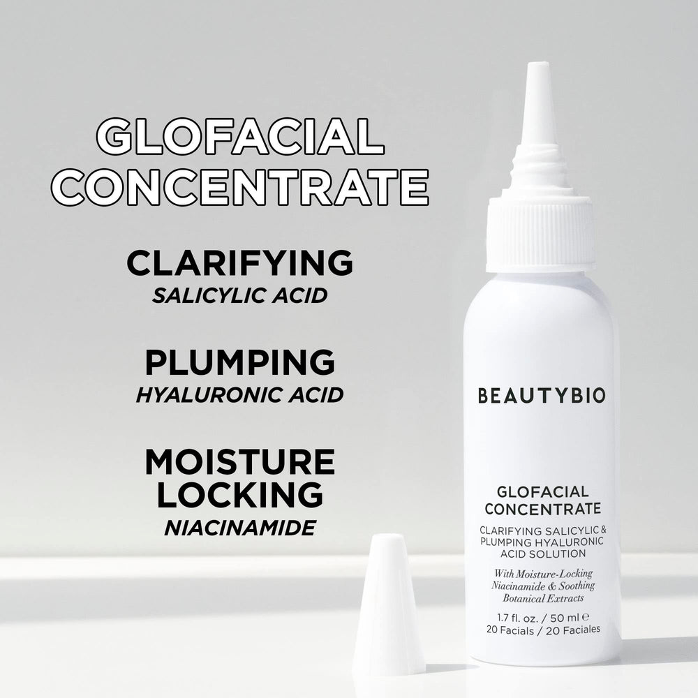 BeautyBio GLOfacial botanical complex with green tea and cica for vitality
