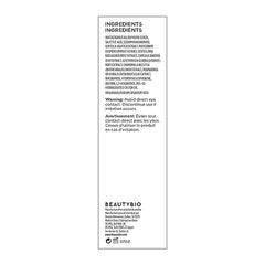 BeautyBio GLOfacial concentrates bottle showing clarifying salicylic acid for refined pores