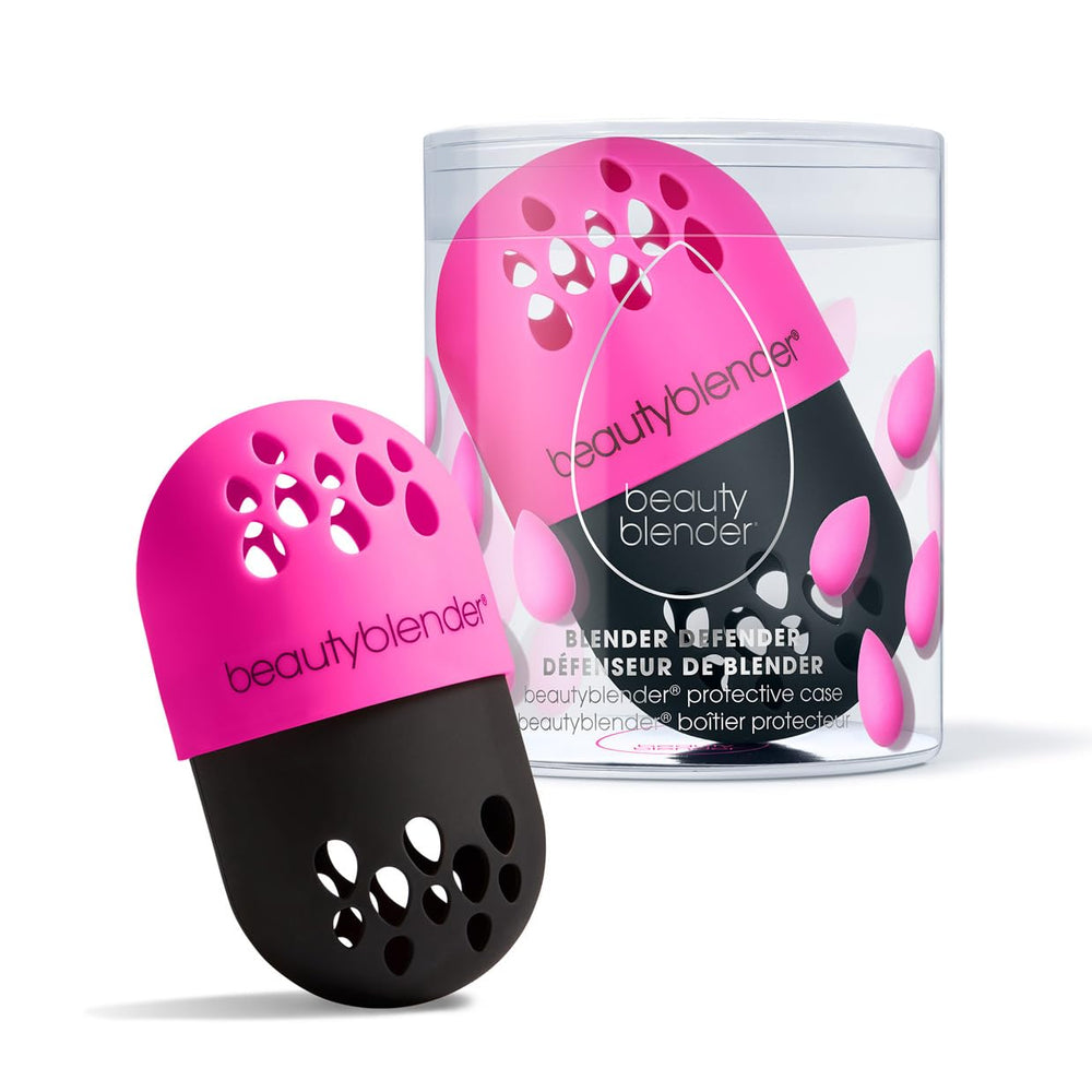 beautyblender Blender Defender color pink-black showcases stylish, travel-ready protection for your beauty sponge.
