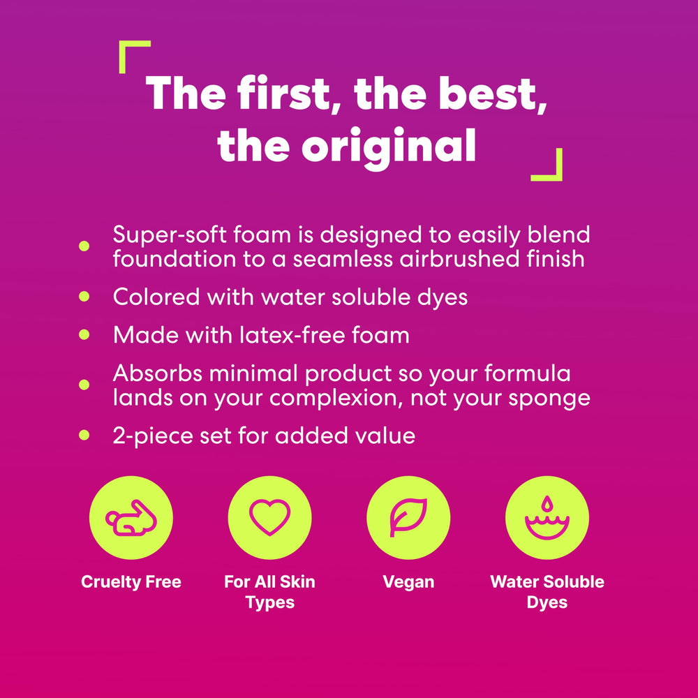 Beautyblender featuring tip for concealer and highlighter precision application.