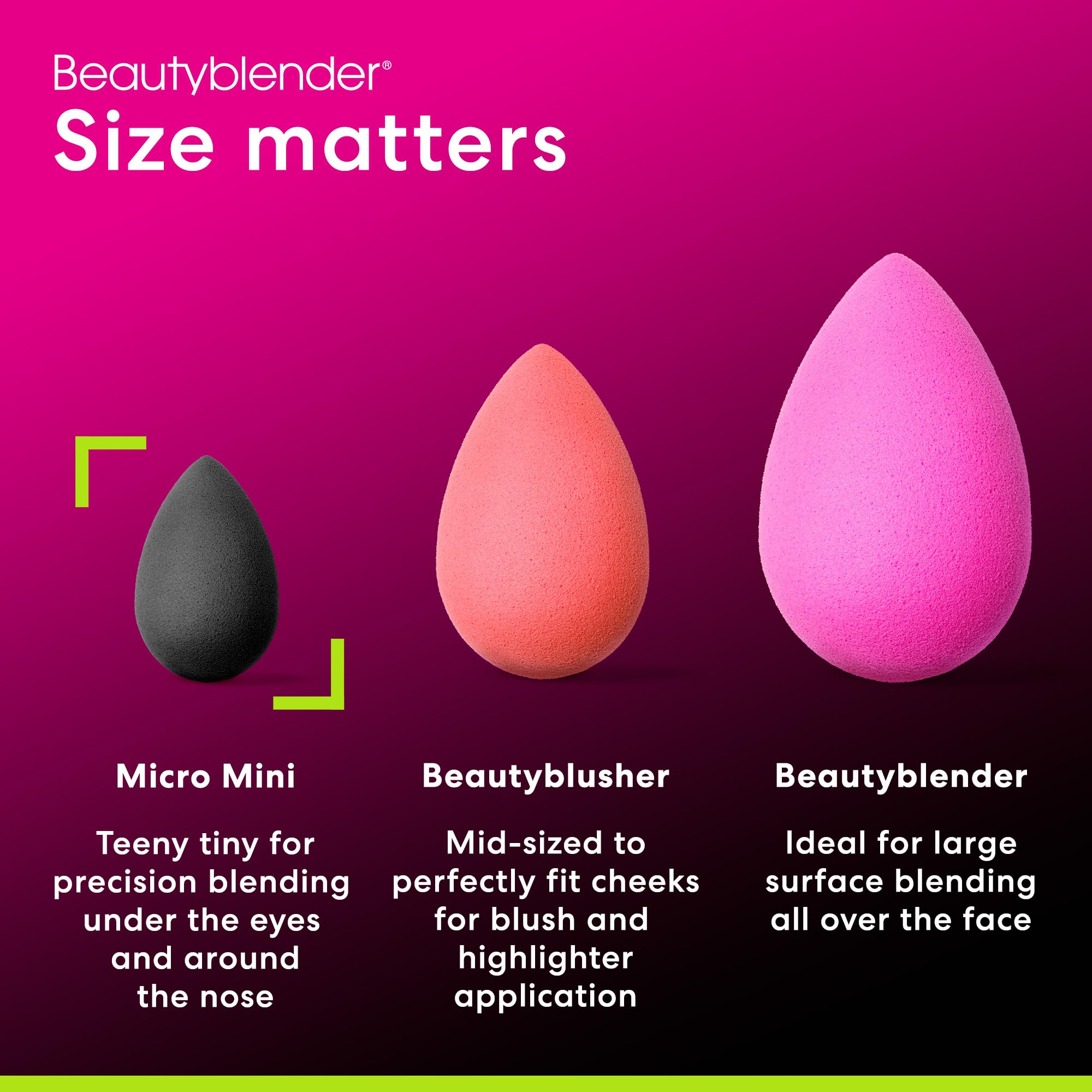Beautyblender Micro Mini Pro Black care-washable sponge for long-term reuse