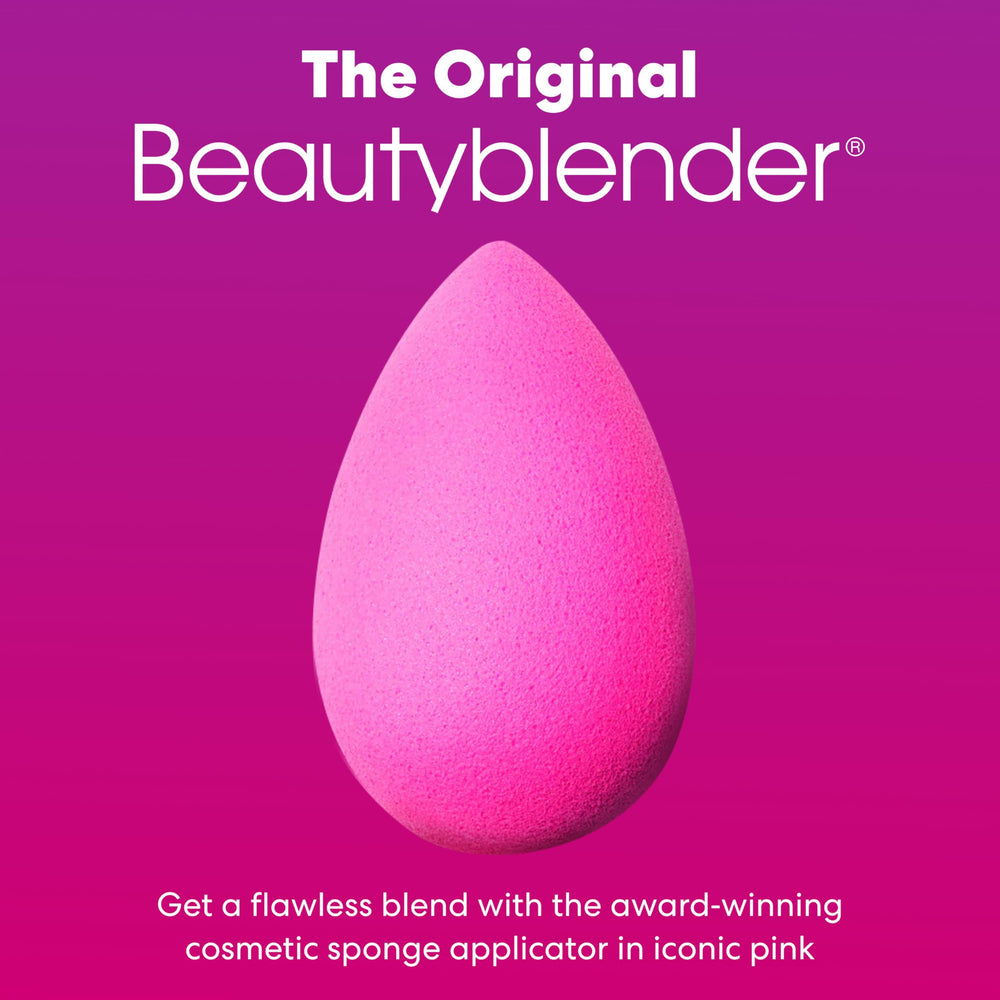 Beautyblender Original Pink sponge contoured tip for precise concealer placement.