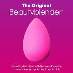 Beautyblender Original Pink sponge contoured tip for precise concealer placement.