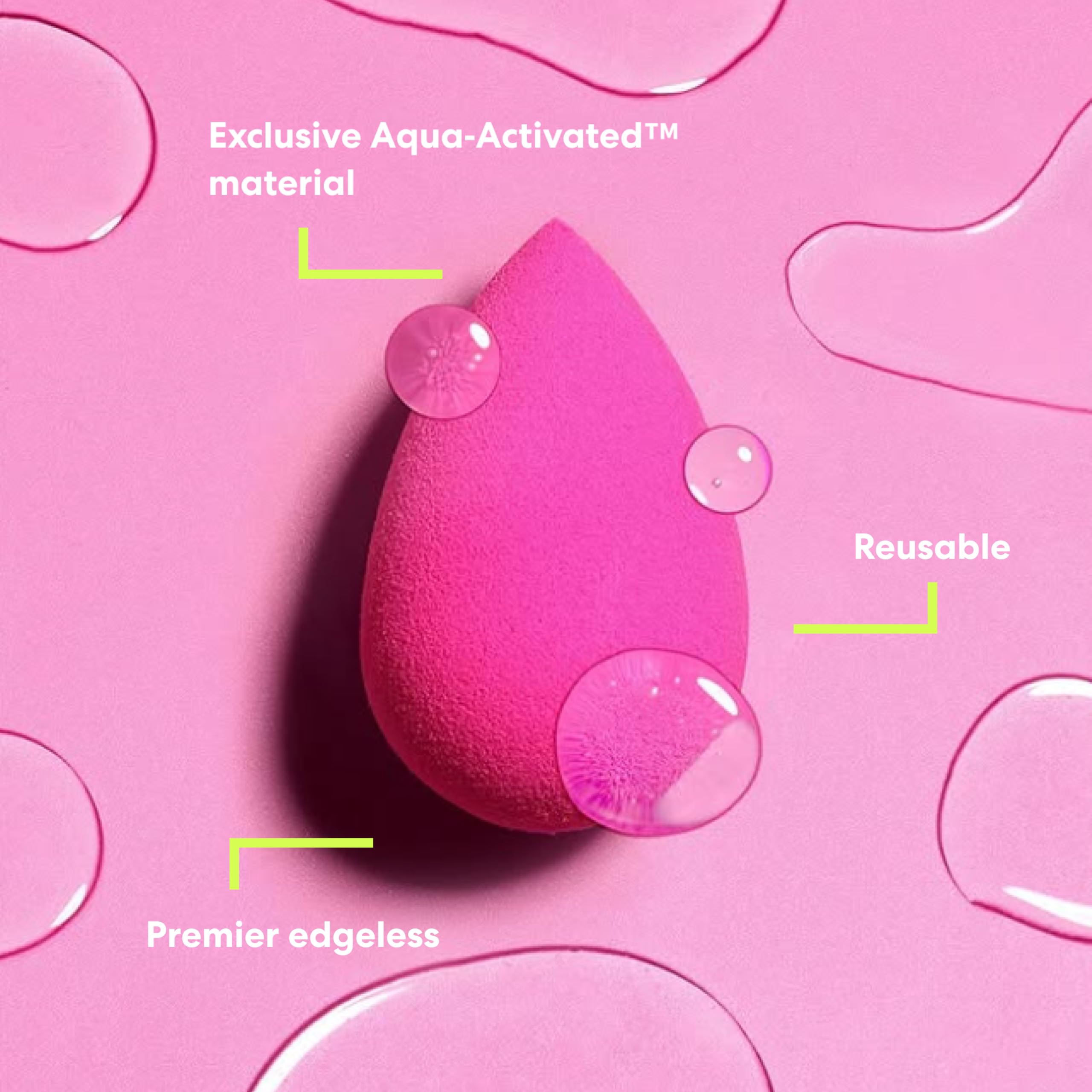 Beautyblender Original Pink sponge made in USA with durable reusable design.