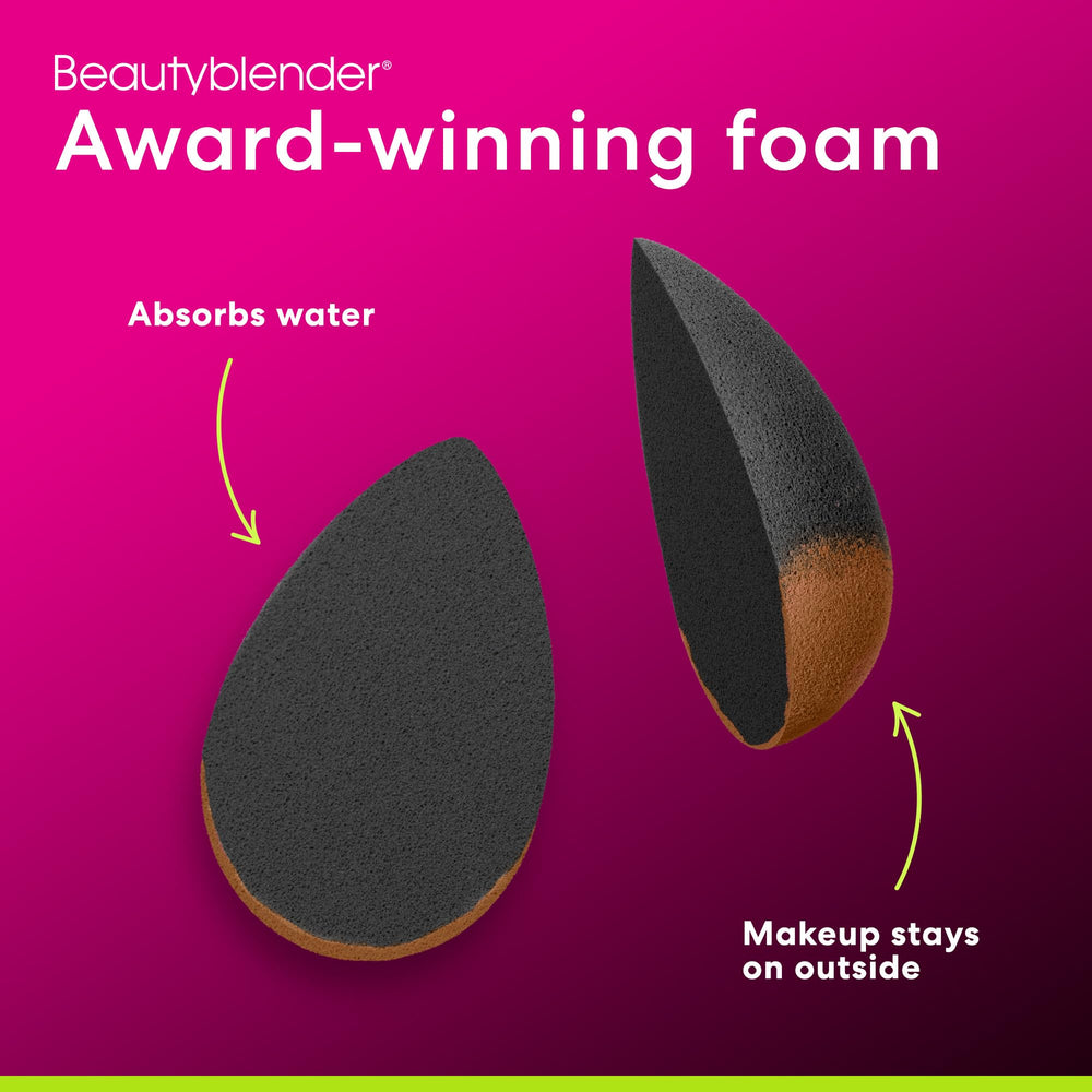 Beautyblender Pro long-lasting use on counter showcases durability and care-friendly design.